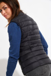 ULLA DURHAM black sleeveless padded jacket