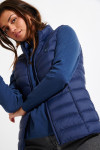 ULLA DURHAM navy blue sleeveless padded jacket