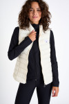 ULLA DURHAM ecru sleeveless padded jacket