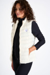 ULLA DURHAM ecru sleeveless padded jacket