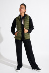 ULLA DURHAM khaki sleeveless padded jacket