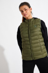 ULLA DURHAM khaki sleeveless padded jacket