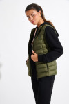 ULLA DURHAM khaki sleeveless padded jacket