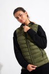 ULLA DURHAM khaki sleeveless padded jacket