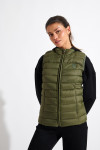 ULLA DURHAM khaki sleeveless padded jacket