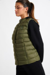 ULLA DURHAM khaki sleeveless padded jacket