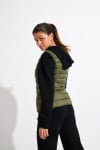 ULLA DURHAM khaki sleeveless padded jacket