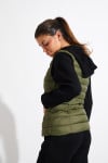 ULLA DURHAM khaki sleeveless padded jacket