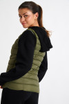 ULLA DURHAM khaki sleeveless padded jacket