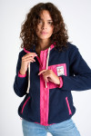 BRICHILL WARREN navy blue fleece jacket