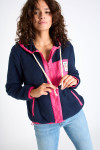 BRICHILL WARREN navy blue fleece jacket