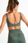 ZINNIE WELLNESS khaki sports bra