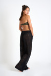 Pantalon de plage noir ajouré OSMOZE BEACHSOUL