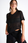 PAIGES BEACHSOUL black openwork t-shirt