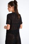 PAIGES BEACHSOUL black openwork t-shirt