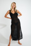 TUPAI BEACHSOUL black openwork beach dress