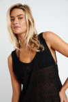 TUPAI BEACHSOUL black openwork beach dress