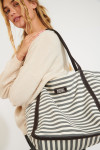 STRIPED DECKHAND Striped tote bag