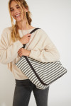 STRIPED DECKHAND Striped tote bag