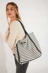 STRIPED DECKHAND Striped tote bag