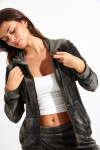 Chaqueta de terciopelo gris FRESCO SEALAKE