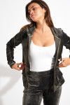 Chaqueta de terciopelo gris FRESCO SEALAKE