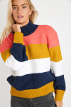 KAIS MALLOW Women's Striped Mustard Sweater