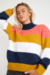 KAIS MALLOW Women's Striped Mustard Sweater