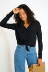 LOUIE WICKLOW black long sleeve top