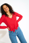 LOUIE WICKLOW red long sleeve top