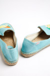 LAIRIS ESPADRILLE blue espadrilles with embroidered lemons
