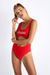 Red SOLA BEACHBABE cutout onepiece swimsuit