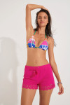 MEOW HUAWEI Pink openwork shorts