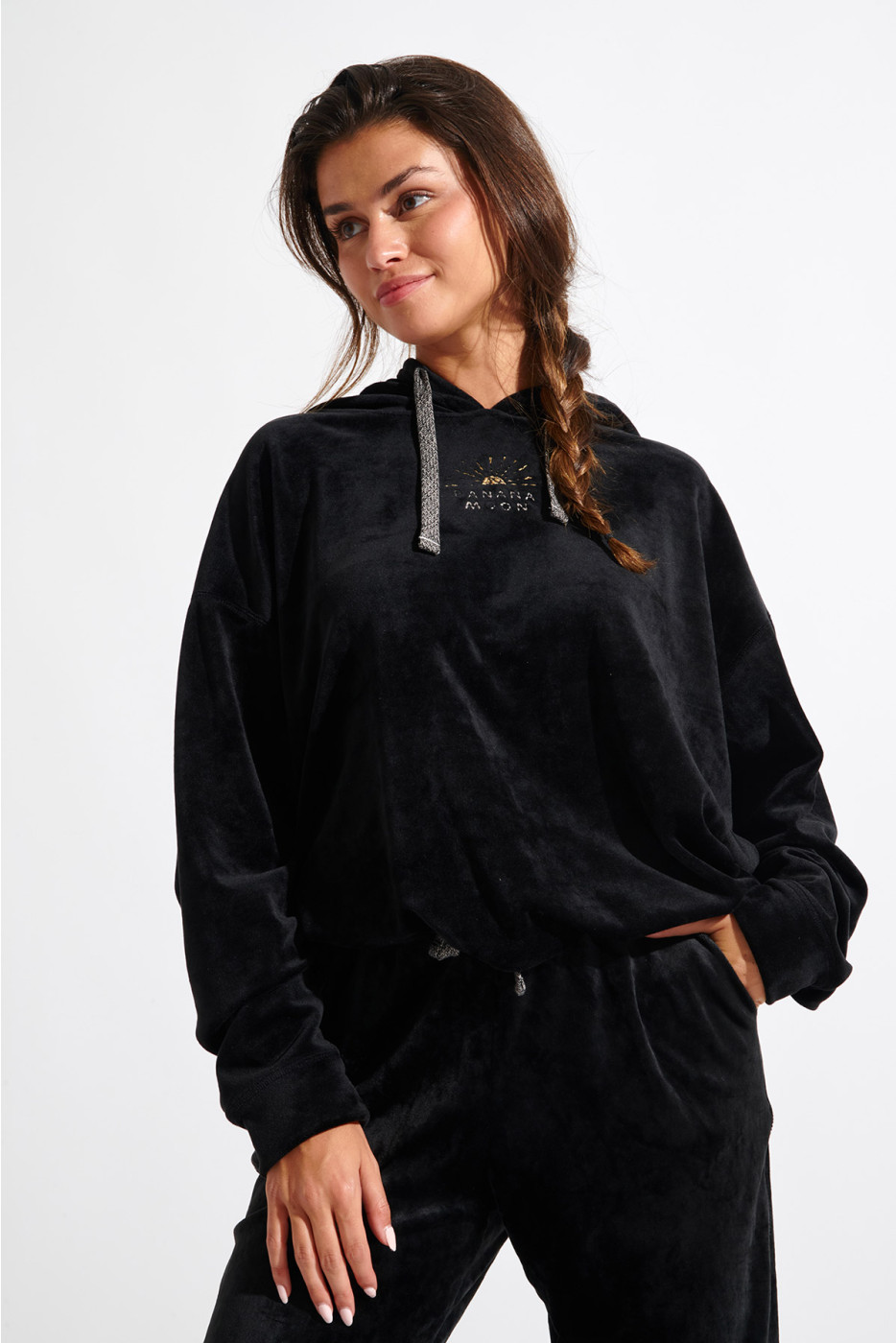 BRADLEY SEALAKE black velvet sweatshirt