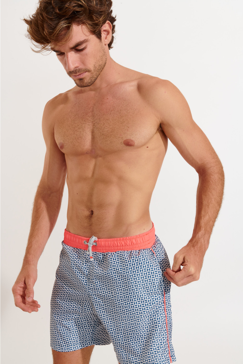 Pantaloncini da bagno uomo blu MANLY BRADLEE