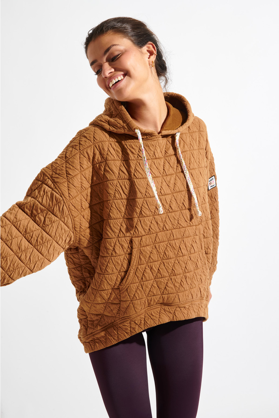 JAYPEAK BRADLEY taupe quilted sweatshirt