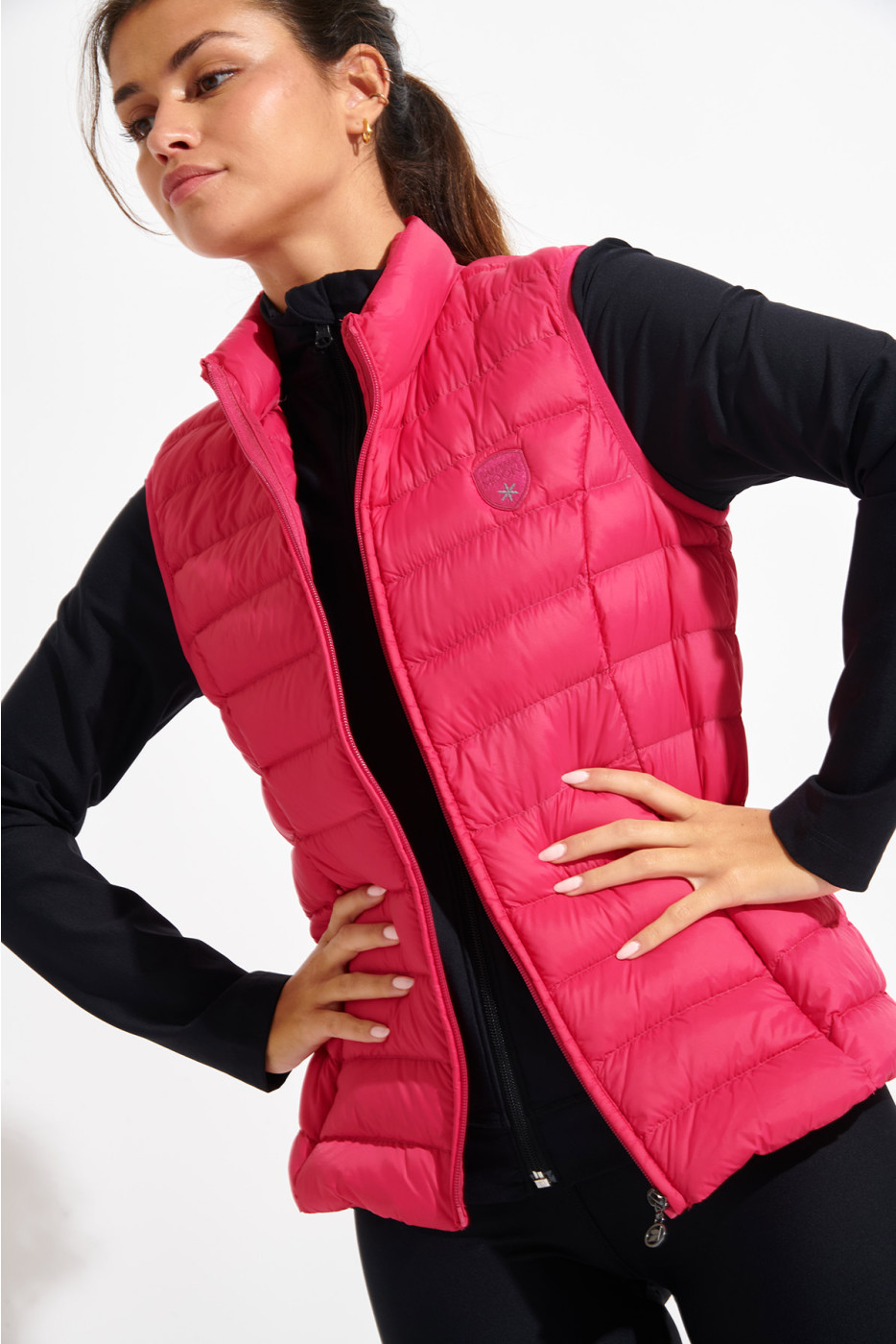 ULLA DURHAM fuchsia sleeveless padded jacket