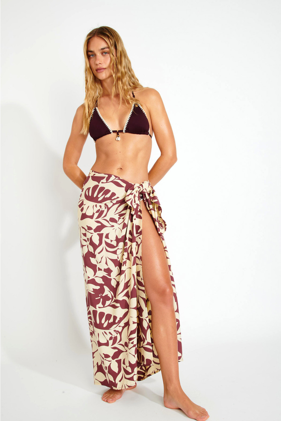 Bordeaux Lange Sarong om te Knoten PACO SARONG