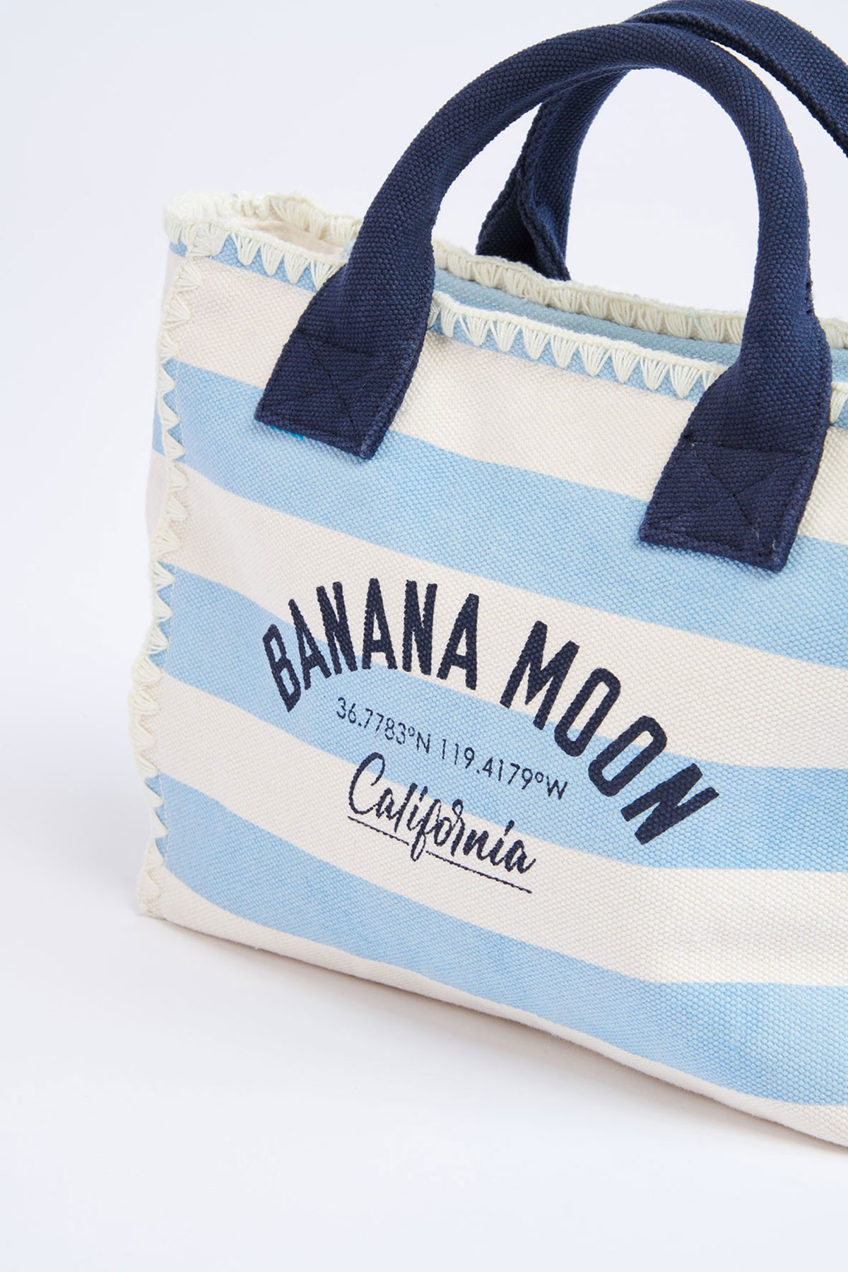 reactie Lezen Paine Gillic Ani Lohan kleine blauwe gestreepte tas | Banana Moon®