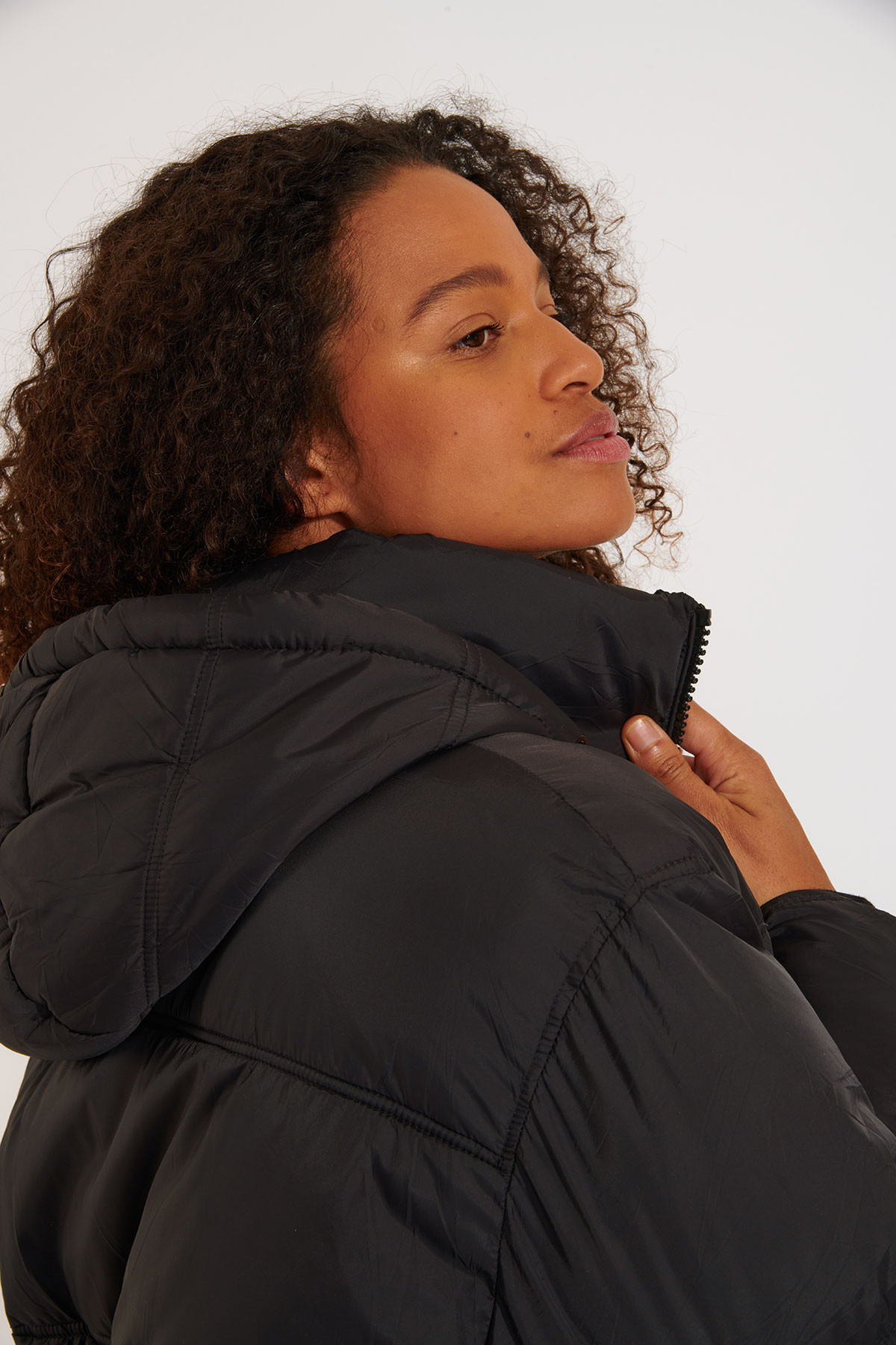 BROLLY DOUDIES black quilted down jacket | Banana Moon®