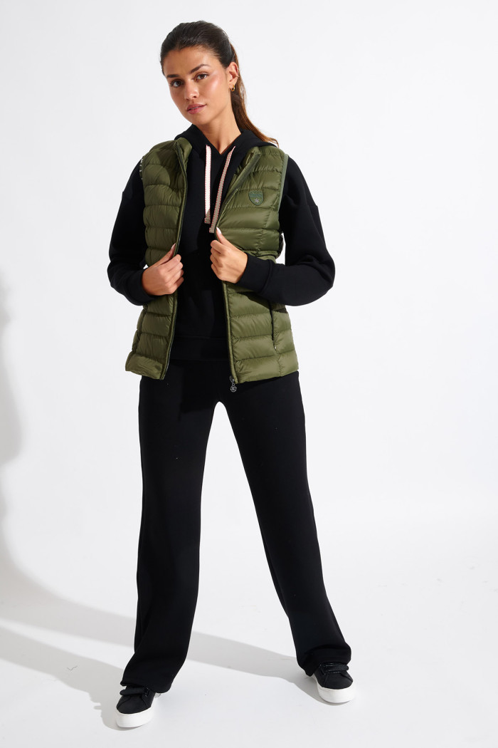 ULLA DURHAM khaki sleeveless padded jacket