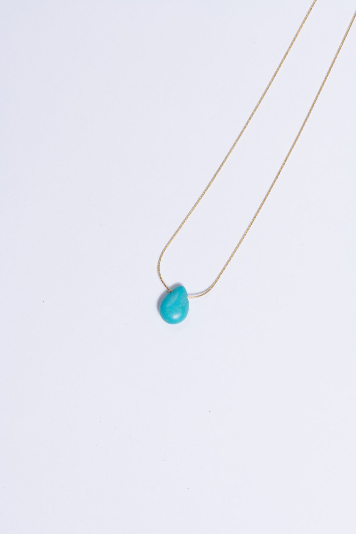 Salty Cali® Protection Stone natural turquoise stone necklace