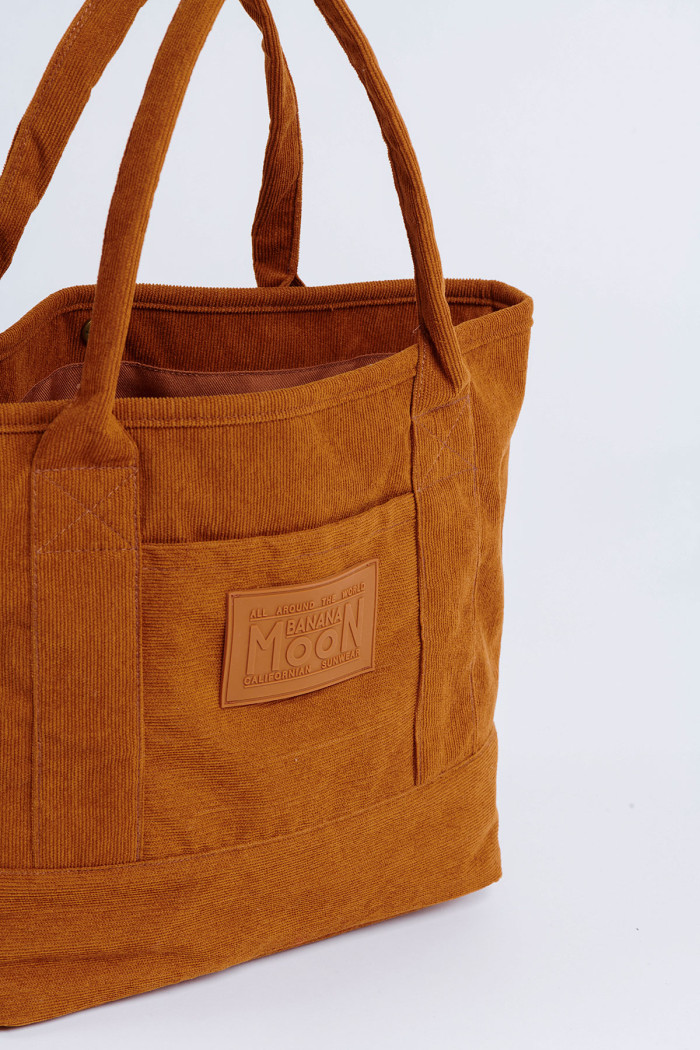 Kelya Erine brown velvet tote bag