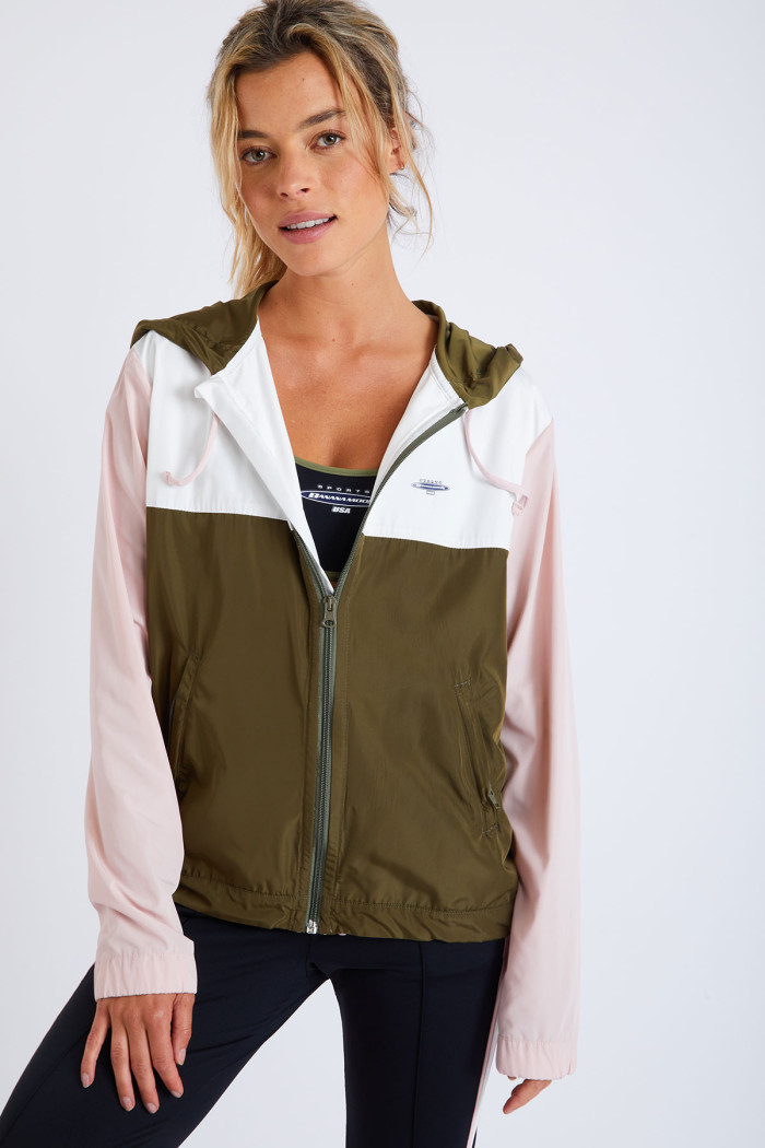 Skip Zooming khaki windproof running jacket