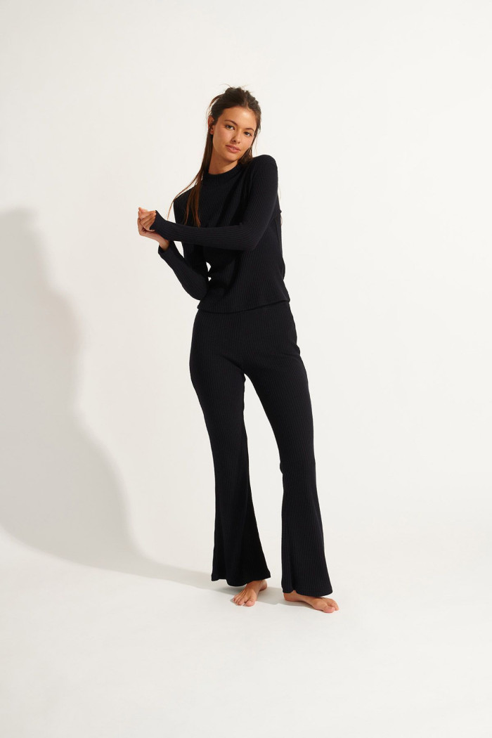 NOALIA GINGER black flare trousers