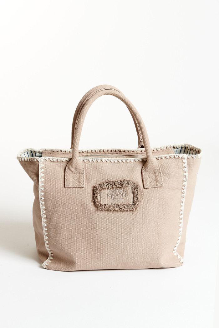 SETA CARLINA beige tote bag