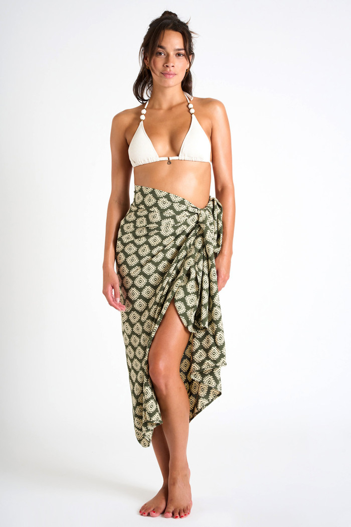 PACO SARONG long green tie-around sarong