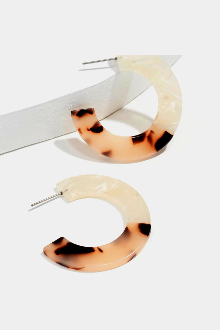 Shashi® Peyton Hoop tortoiseshell hoop earrings