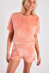 Chloe Sealake orange velour top