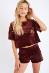 Chloe Sealake brown velour top